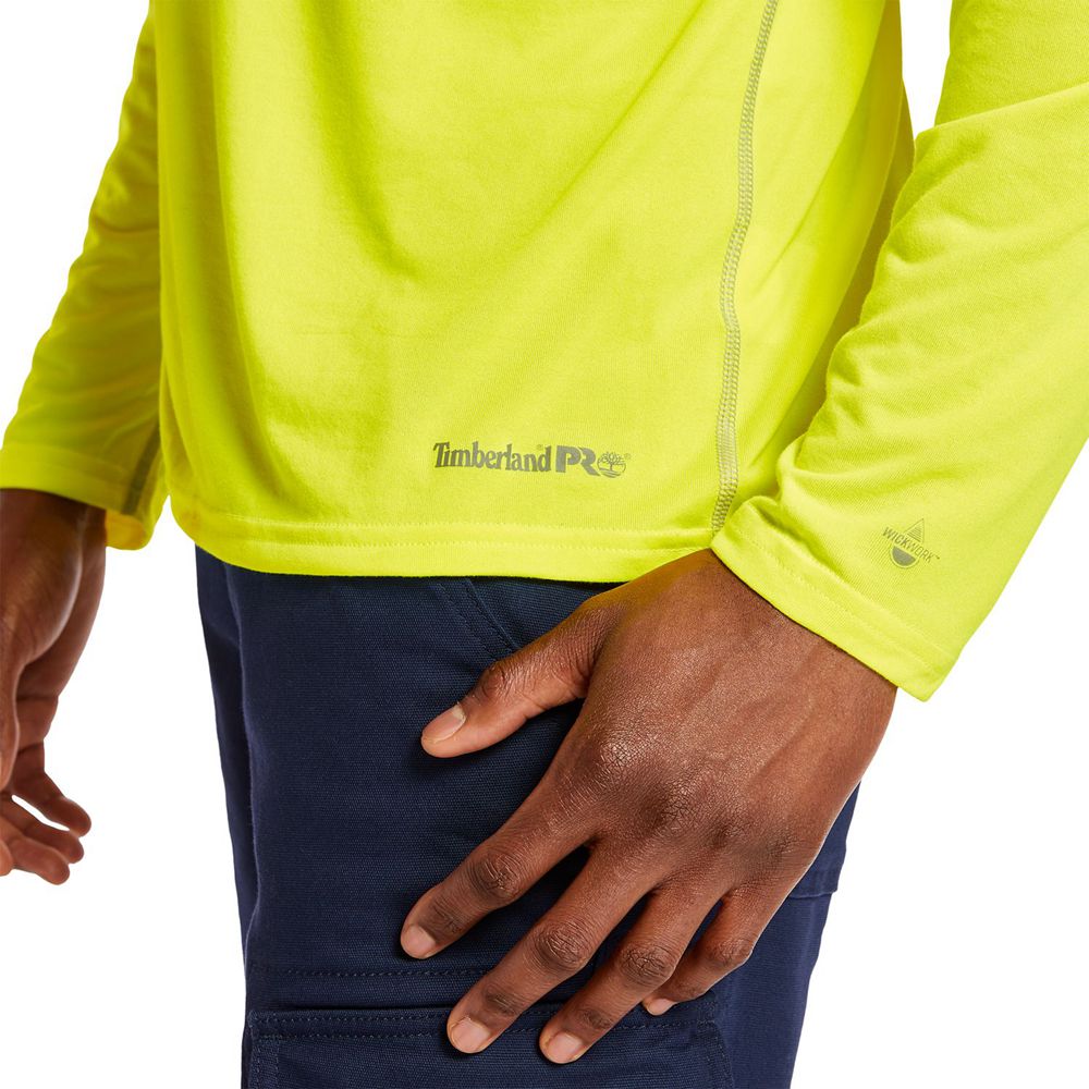 Camisetas Timberland Hombre Pro® Wicking Good Sport Largos Sleeve Verde - Chile KRC-291074